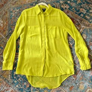 Neon Yellow Women’s Button Down Top